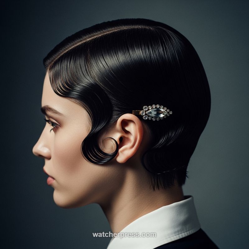The 1920s Revival: Sleek Finger Waves and Polished Adornment