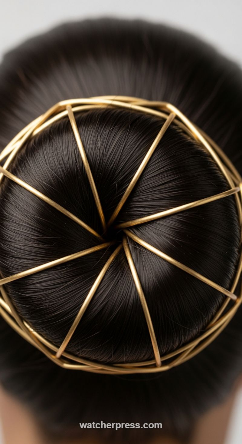 The Architectural Chignon: Mastering the Gold Wire Cage