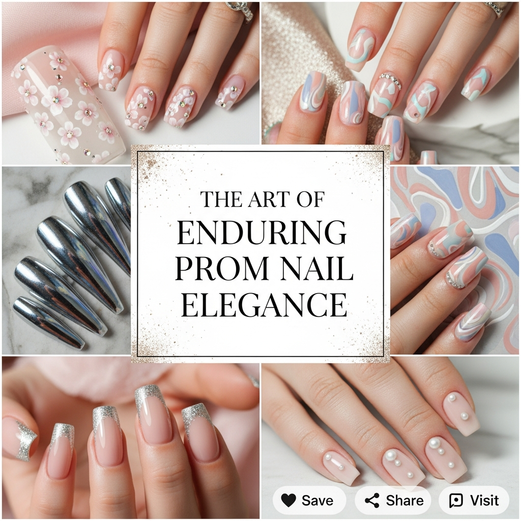 The Art of Enduring Prom Nail Elegance