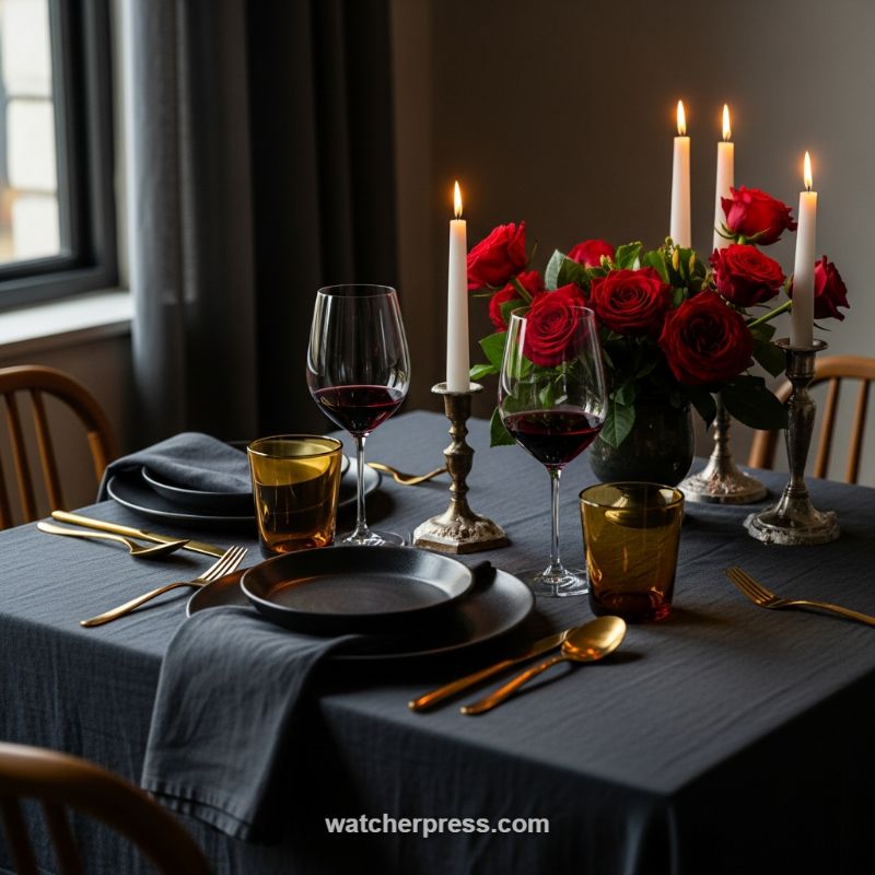 The Art of the Moody Winter Tablescape: Dark Linens and Rich Textures
