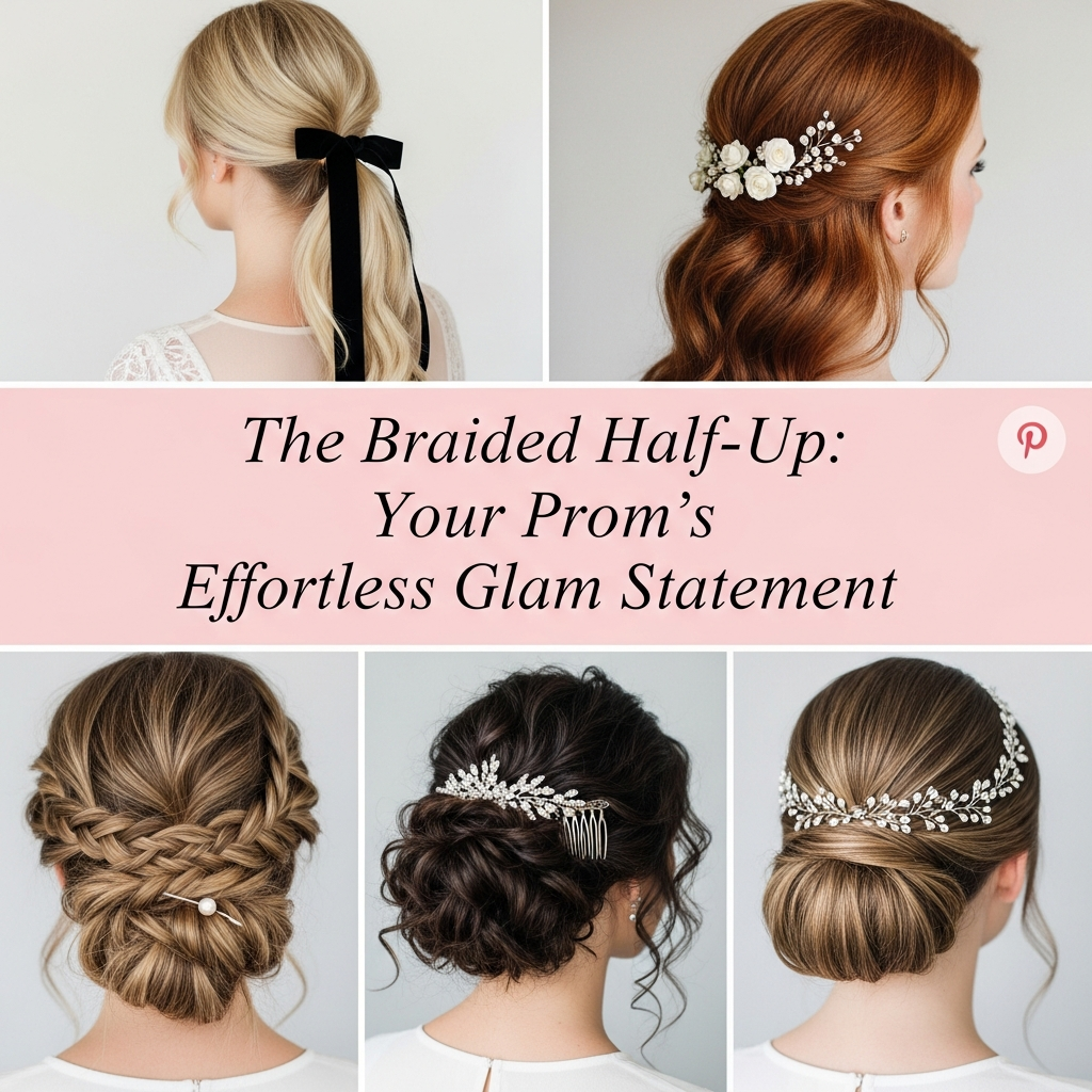 The Braided Half-Up: Your Prom's Effortless Glam Statement