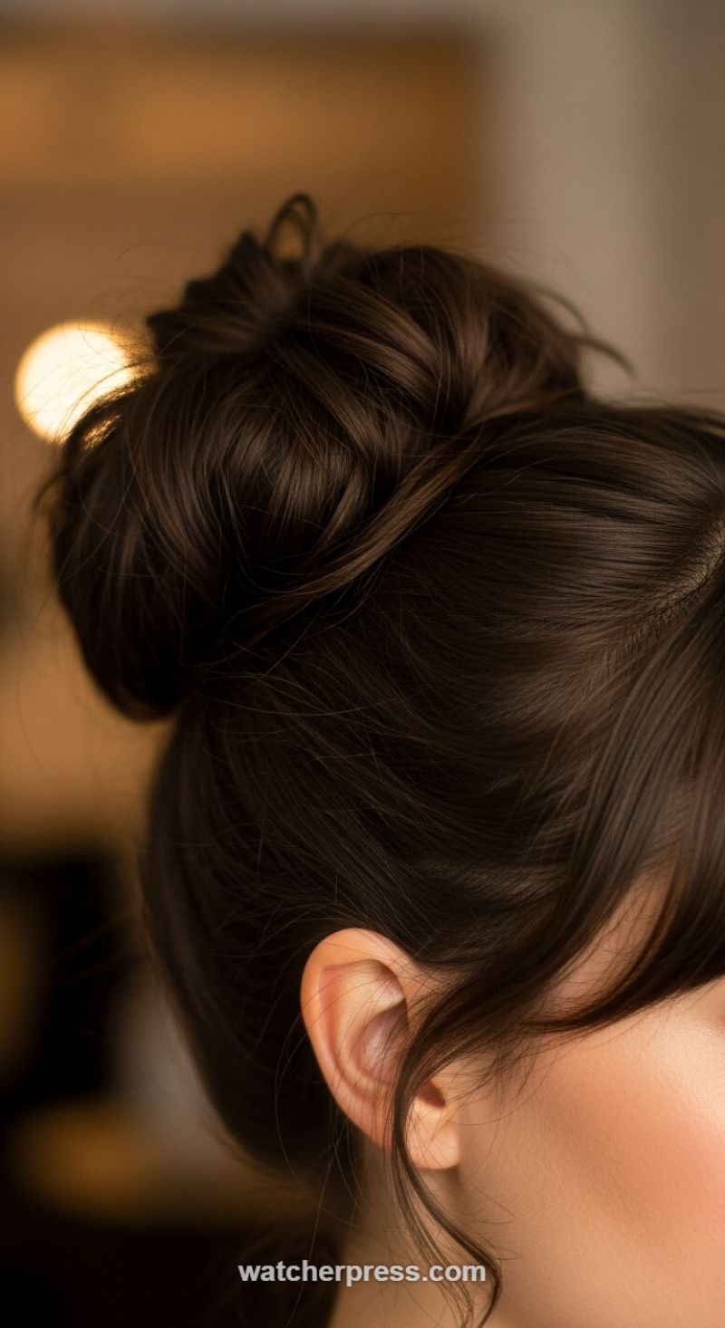 The Effortlessly Chic Textured High Bun