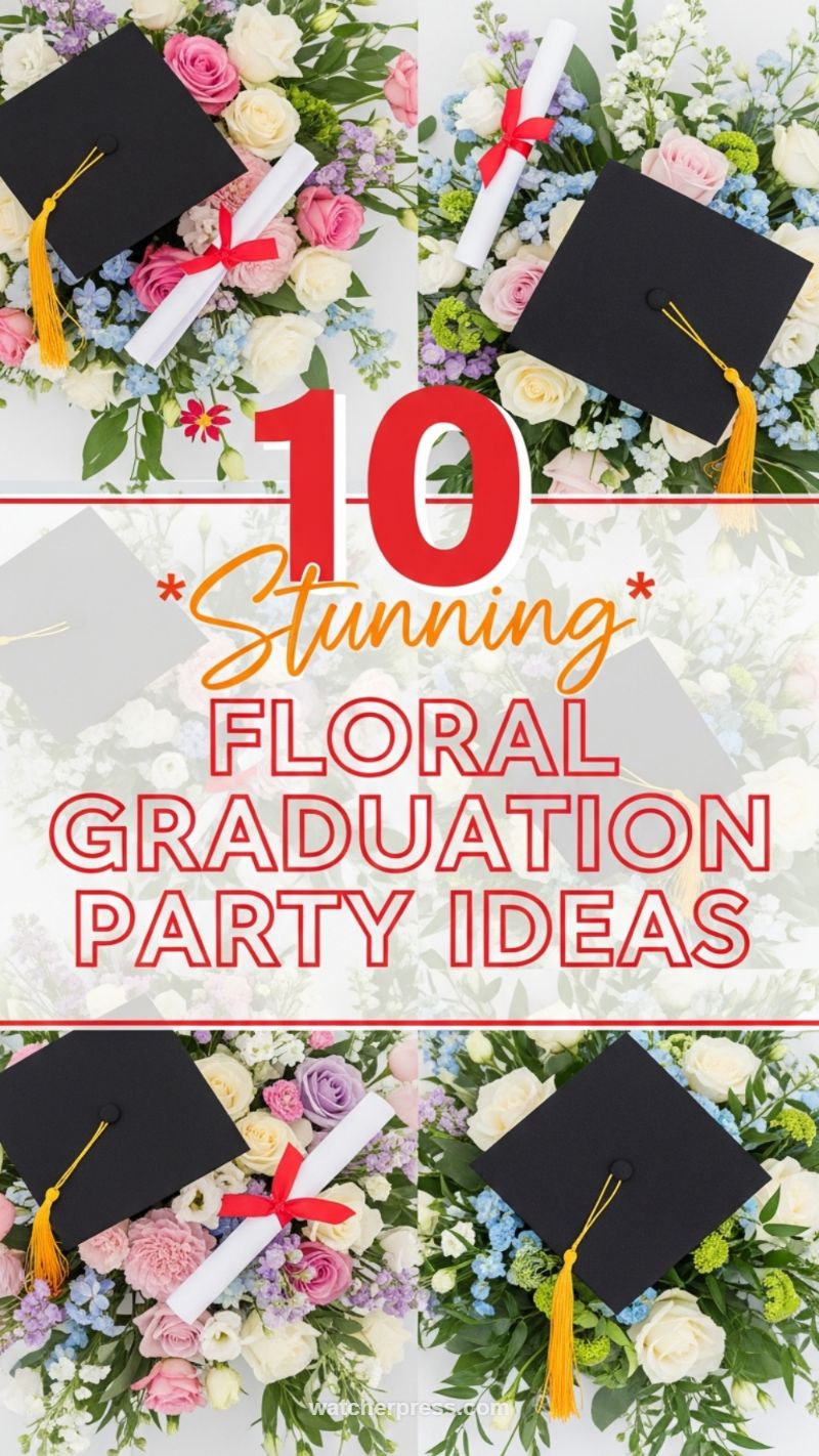 The Elegant Floral Graduation Celebration Platter