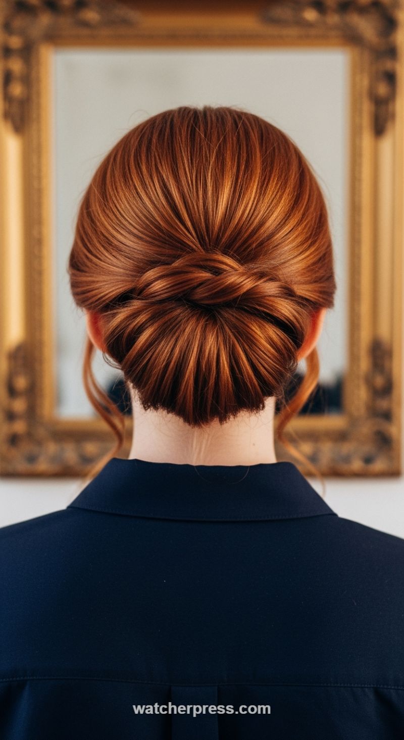 The Elegant Twisted Low Chignon