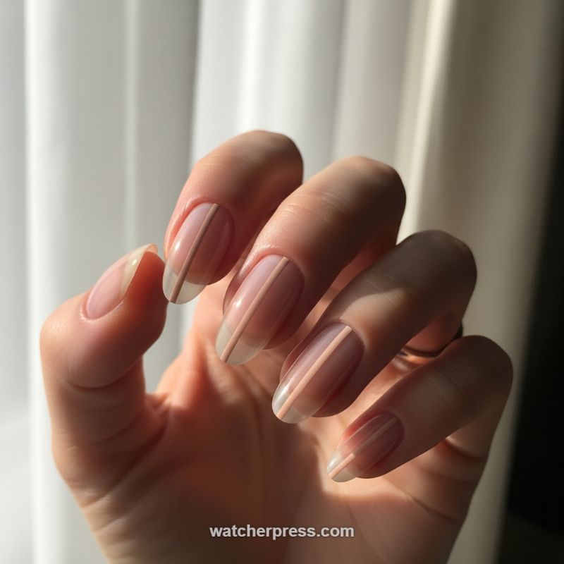 The Elevated Negative Space Pinstripe Manicure
