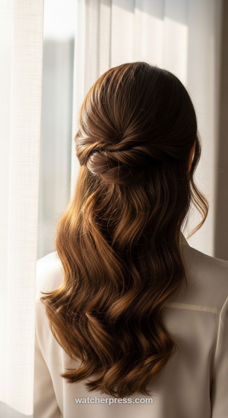 The Elevated Twisted Half-Up: Effortless Elegance