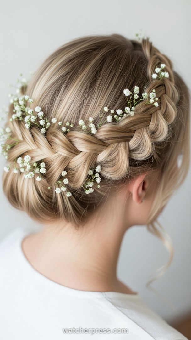 The Ethereal Dutch Braid Crown Updo