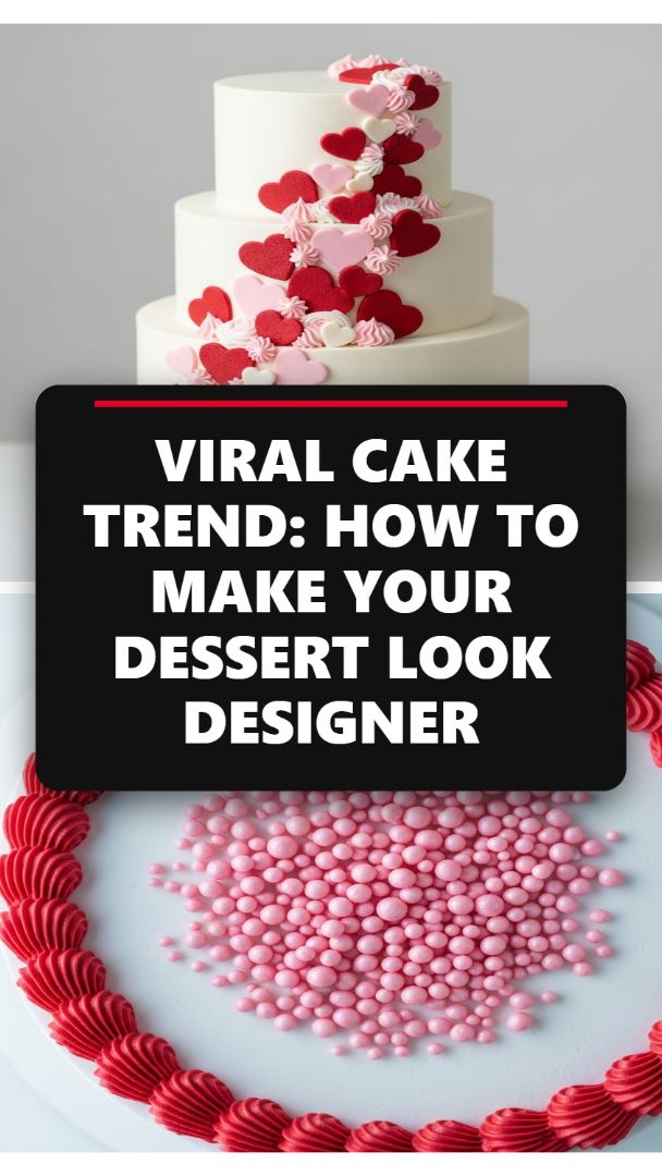 The Heart Cascade: Effortless Fondant Cake Toppers for Viral Valentine Presentation