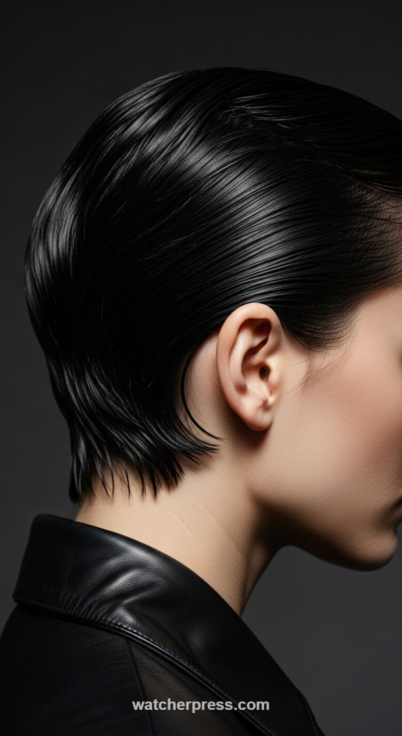 The High-Gloss Sculpted Slick Back