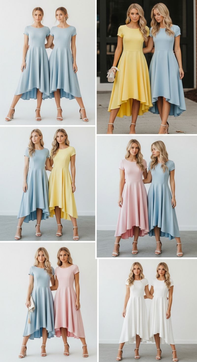 The High-Low Hemline Dress: Modesty Meets Modern Flare