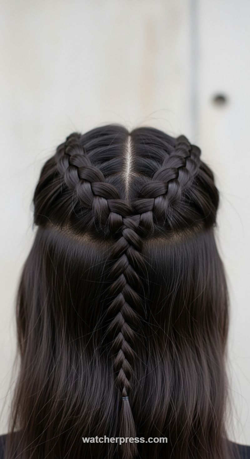The Interwoven Dutch Braid to Fishtail Cascade