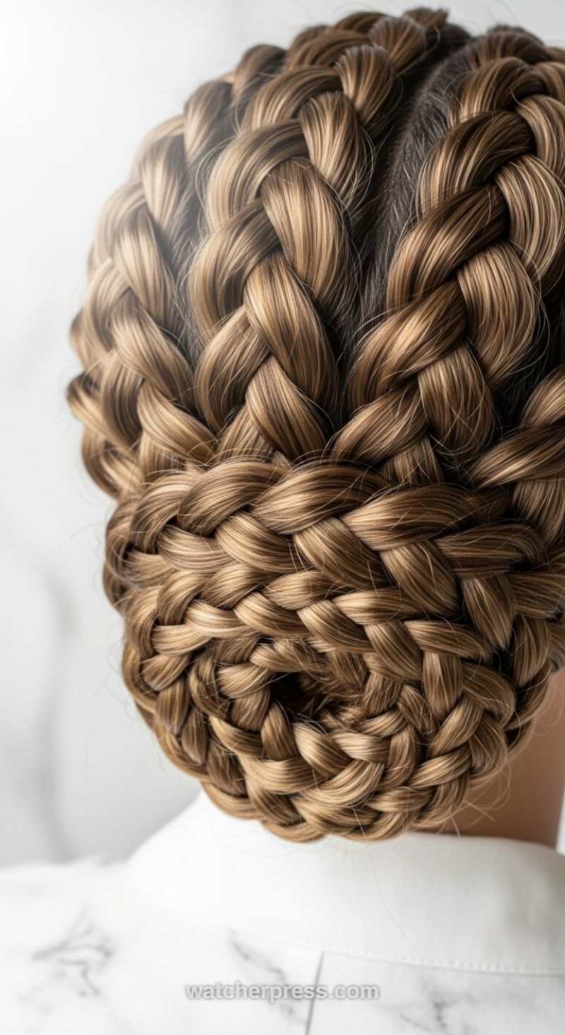 The Intricate Dutch-Braided Chignon