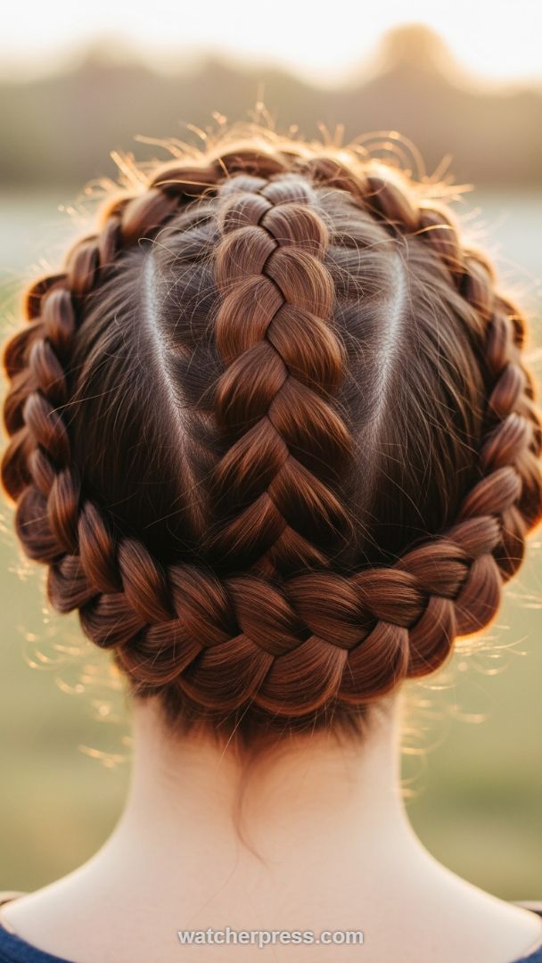 The Intricate Woven Halo: A Formal Crown Braid Updo