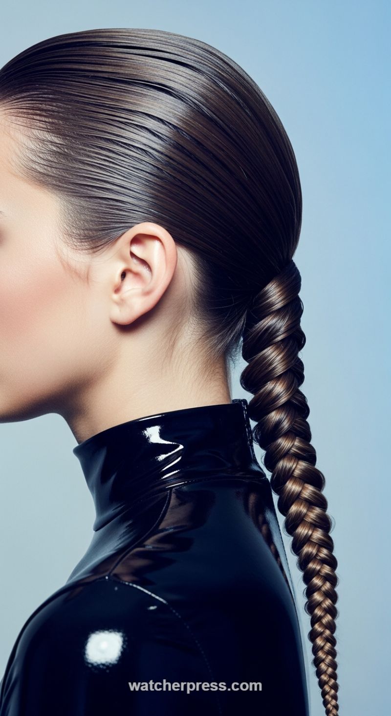 The Liquid-Shine Rope Braid Ponytail