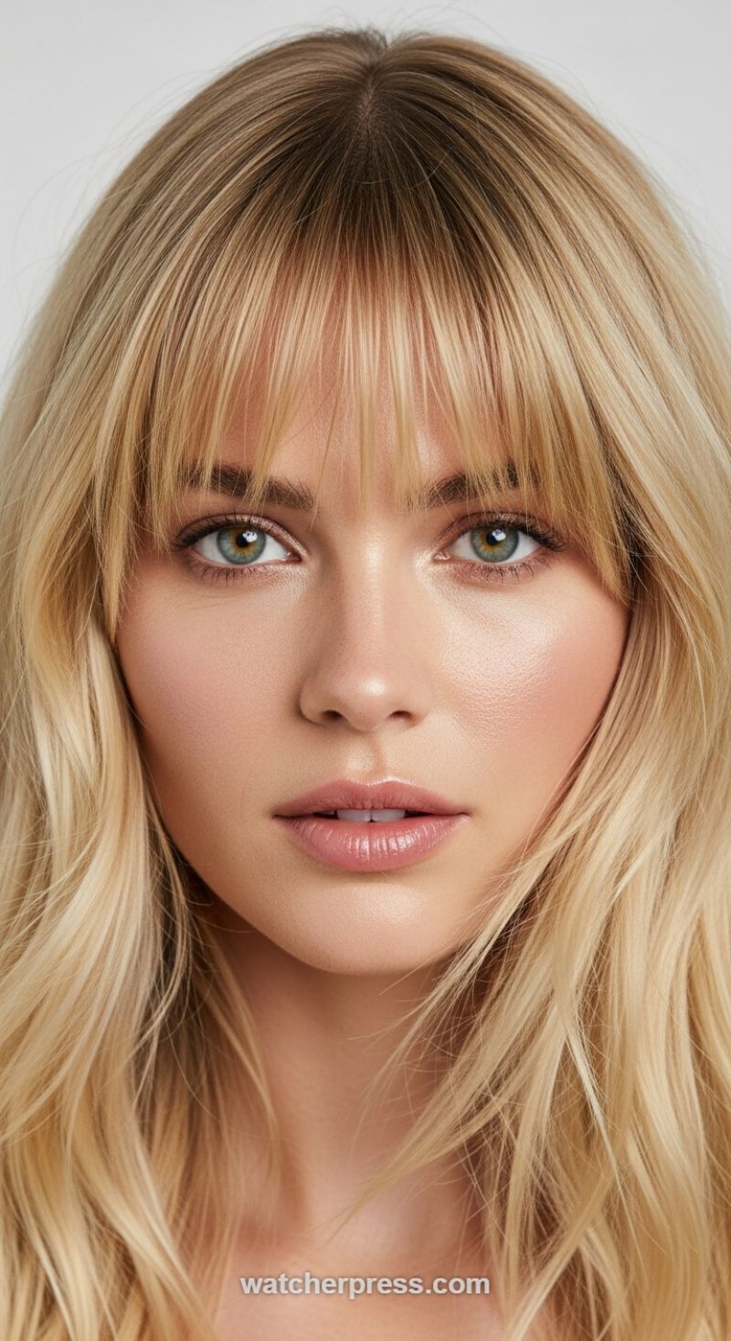 The Lived-In Blonde with Soft, Textured Fringe