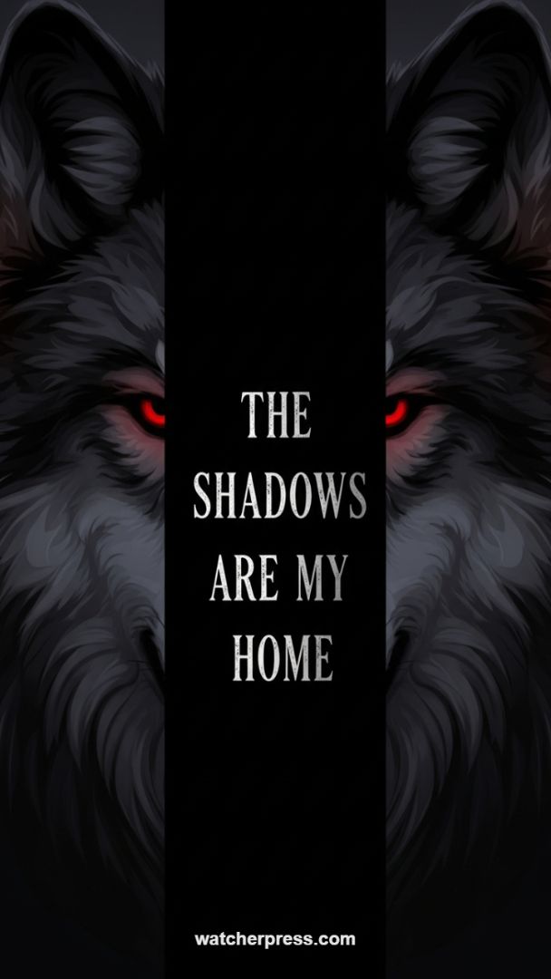 The 'Lupine Shadow' Aesthetic: Intense Black Wolf Wallpaper with High-Contrast Red Accents