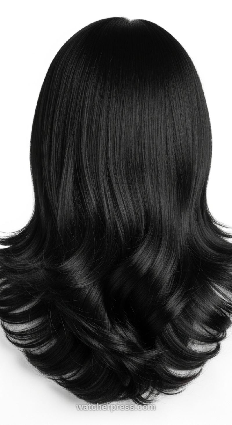 The Luxurious Glossy Black Blowout: Achieving High-Shine Waves