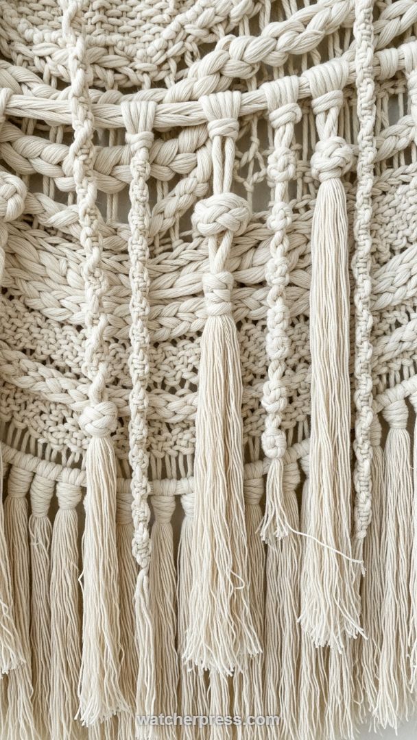 The Luxurious Layering of Natural Fibers: Intricate Macrame Knotwork