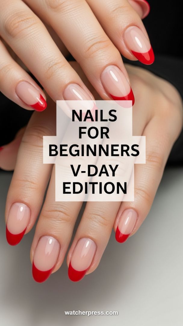 The Modernist Red-Tipped Manicure: A High-Impact Palette Placement