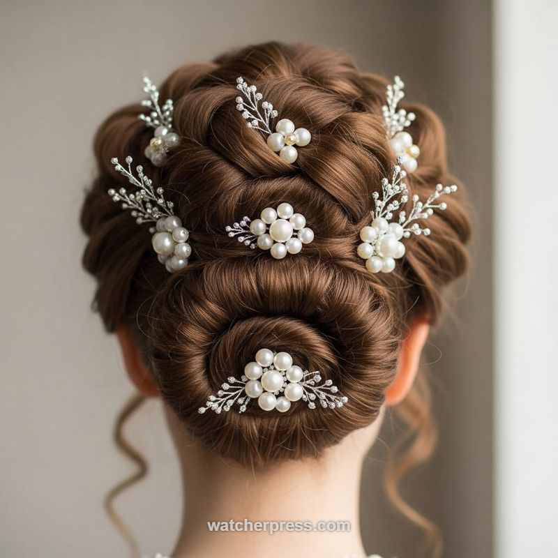 The Pearl Cluster Updo: A Masterclass in Formal Elegance