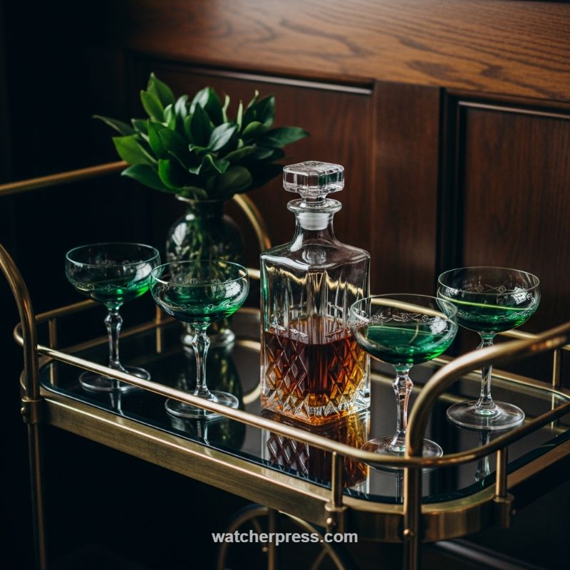 The Principle of Elevated Entertaining: Styling a Functional Bar Cart