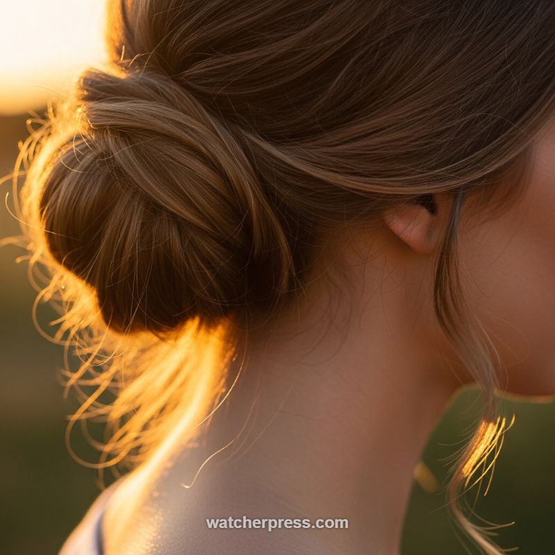 The Romantic Golden Hour Chignon (Low Bun)