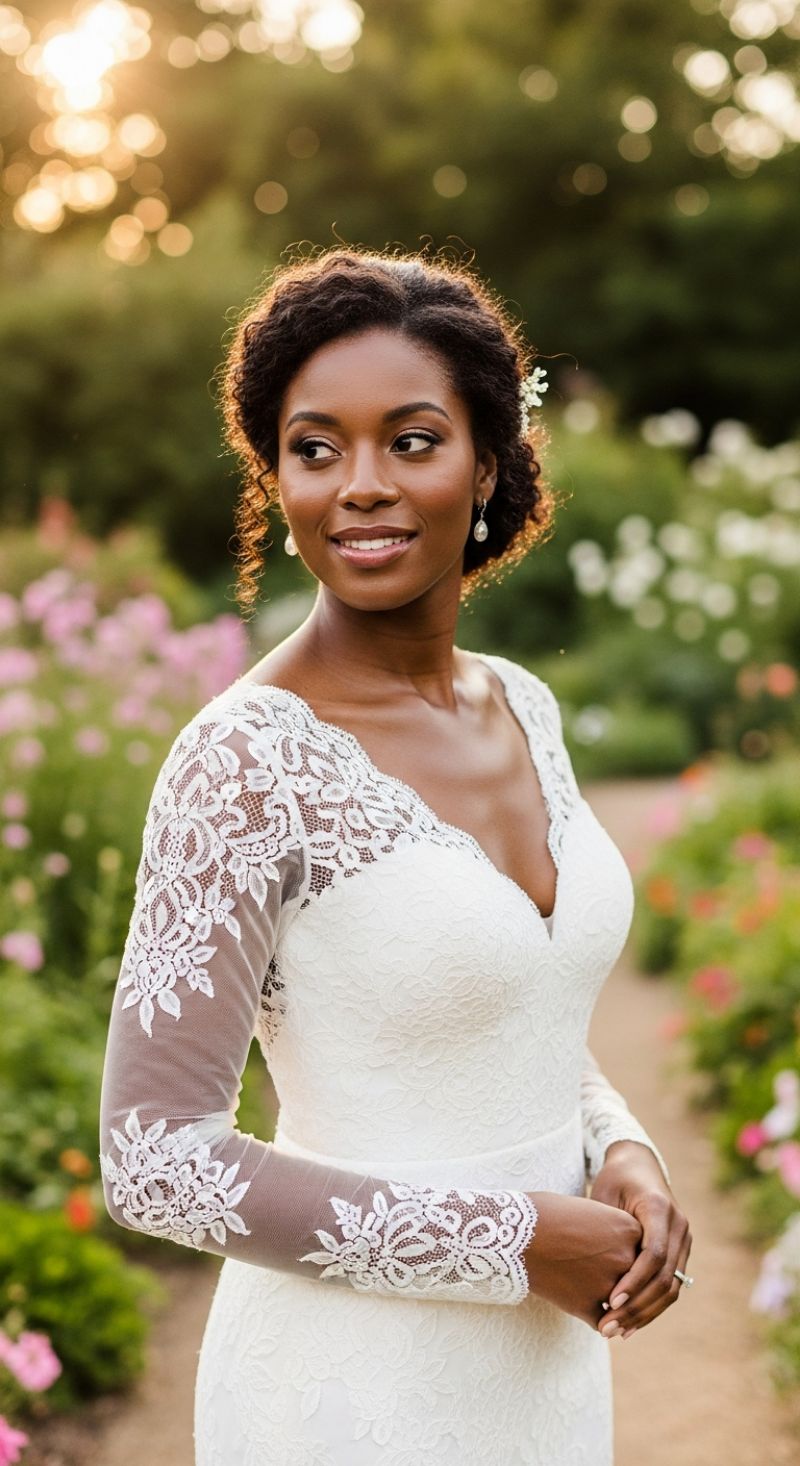 The Romantic Renaissance: Mastering Ethereal Long-Sleeve Lace for Garden Nuptials