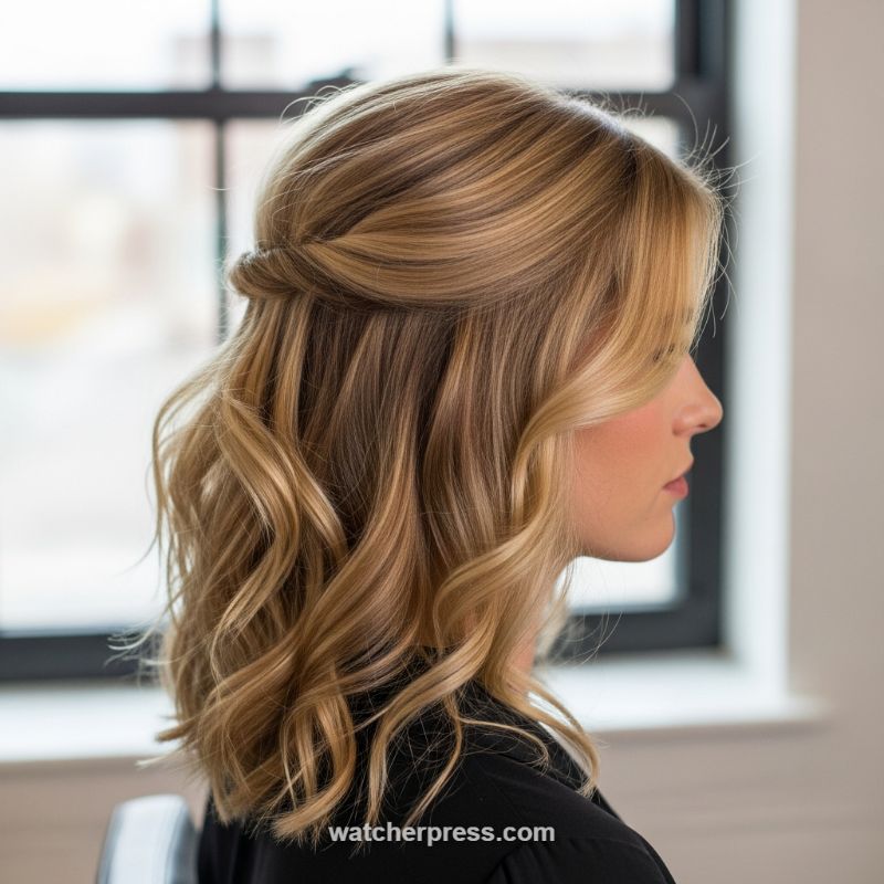 The Romantic Twisted Half-Up Style