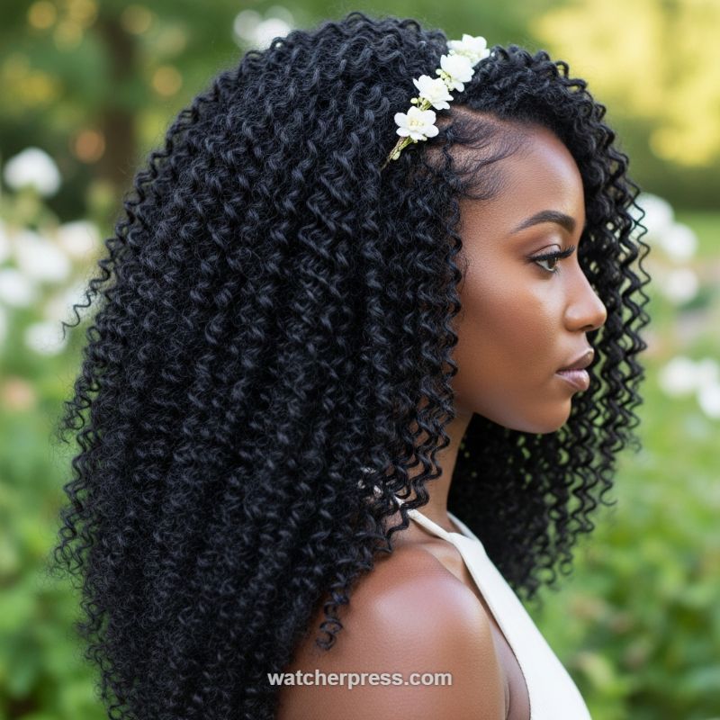 The Romantic Volume of Kinky Crochet Curls