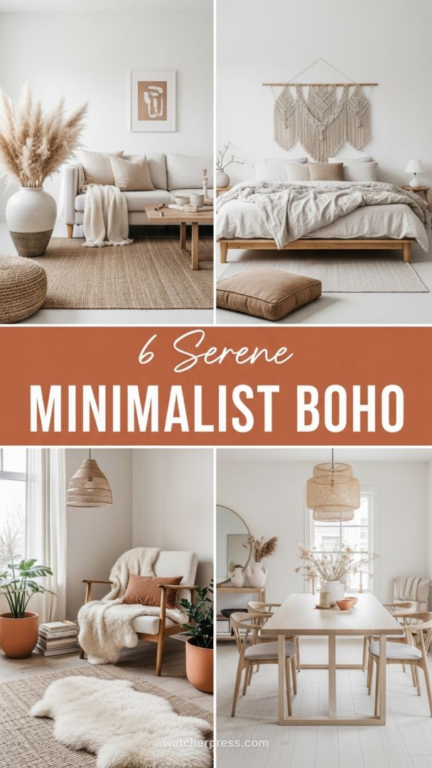 The Serene Statement: Utilizing Macrame and Abstract Art in Minimalist Boho Wall Layouts