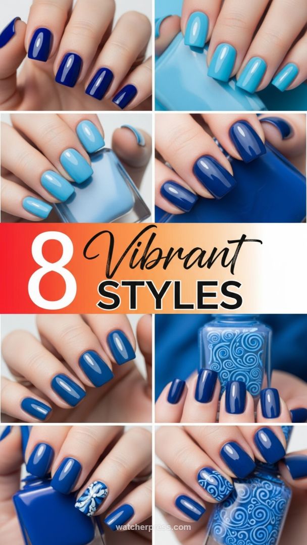 The Spectrum of Blue: 8 High-Shine Manicure Styles from Cobalt to Cerulean
