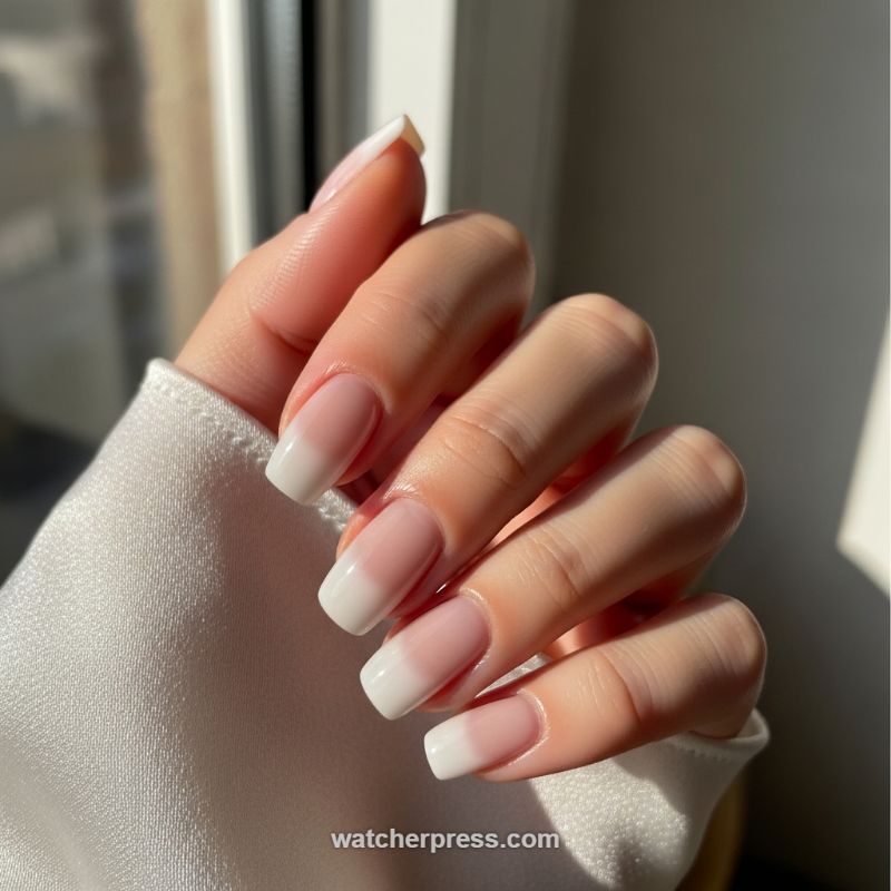 The Timeless French Manicure: A Modern Square Revival