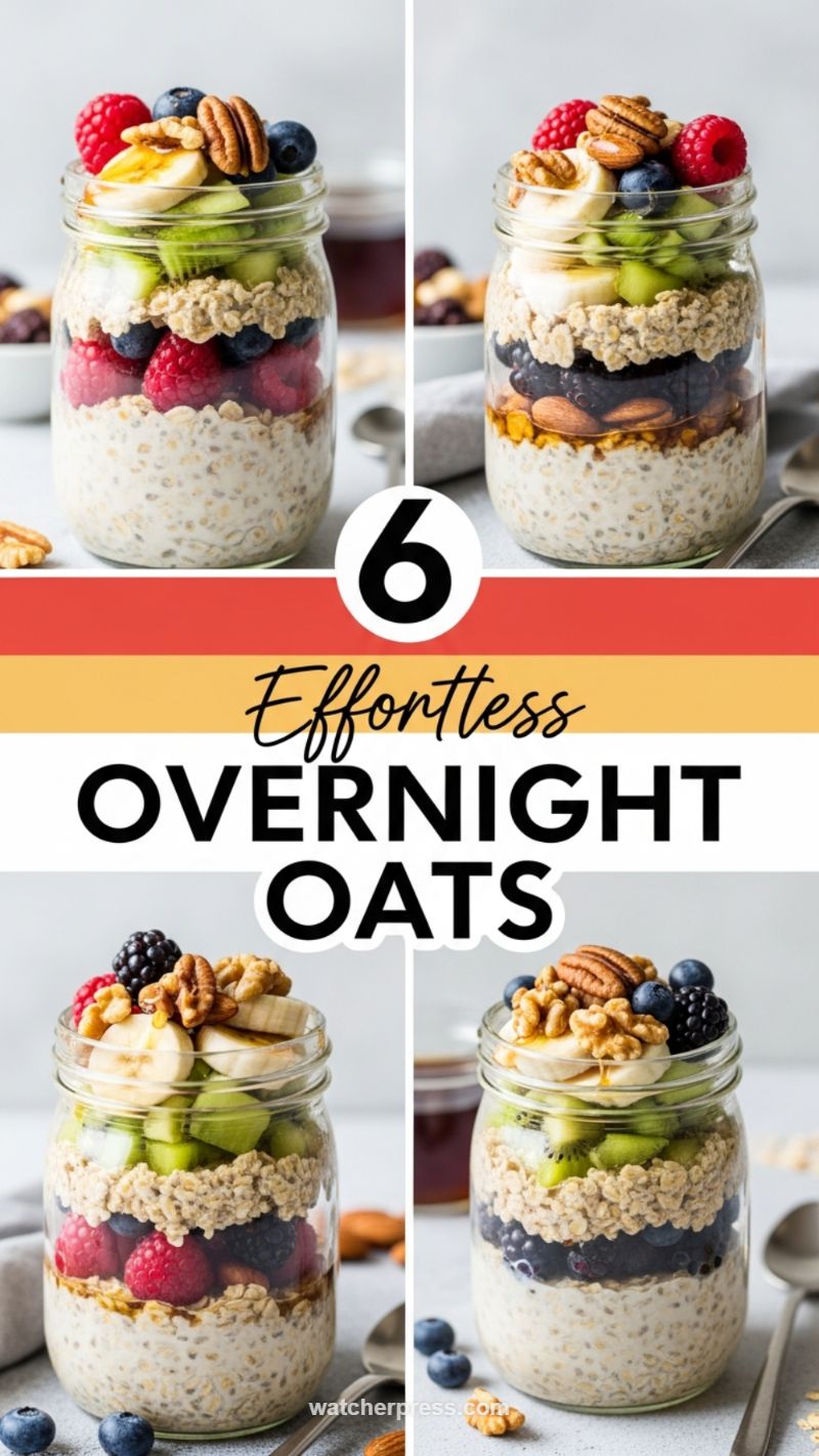 The Ultimate Grab-and-Go Breakfast: 6 Effortless Overnight Oats