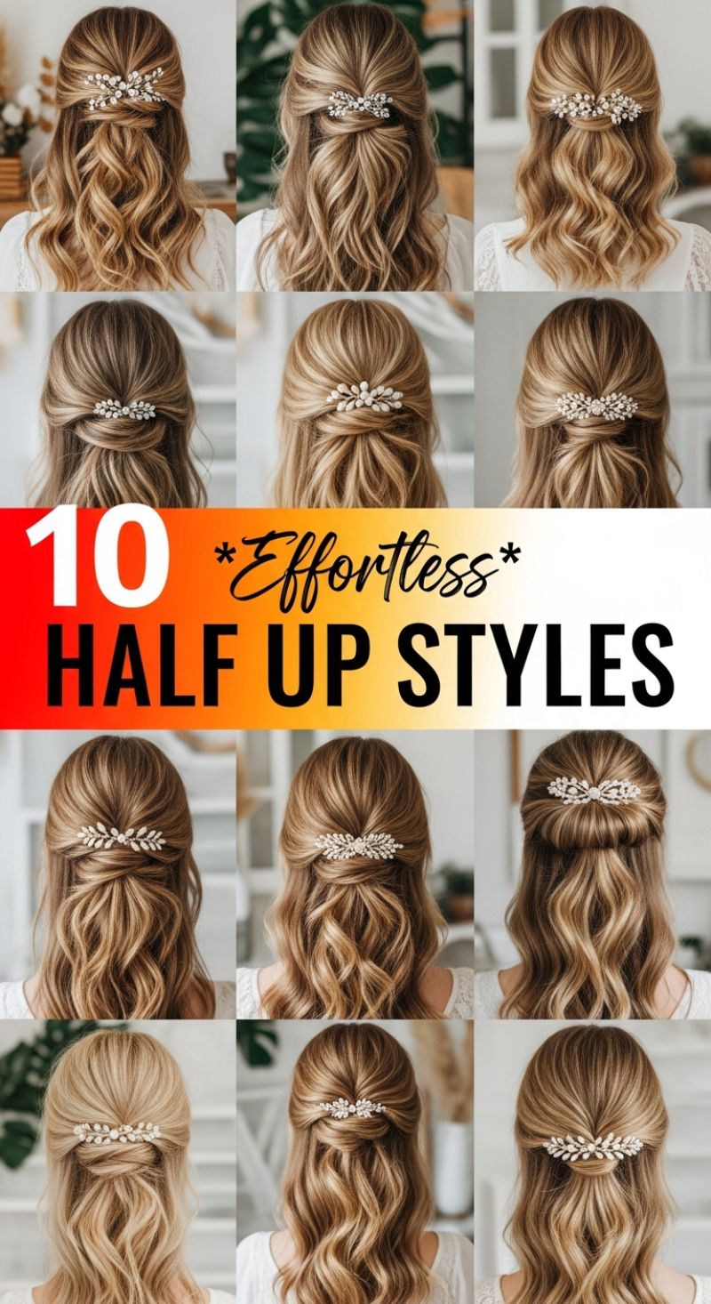 The Ultimate Half Up Style: Effortless Elegance for Second-Day Hair
