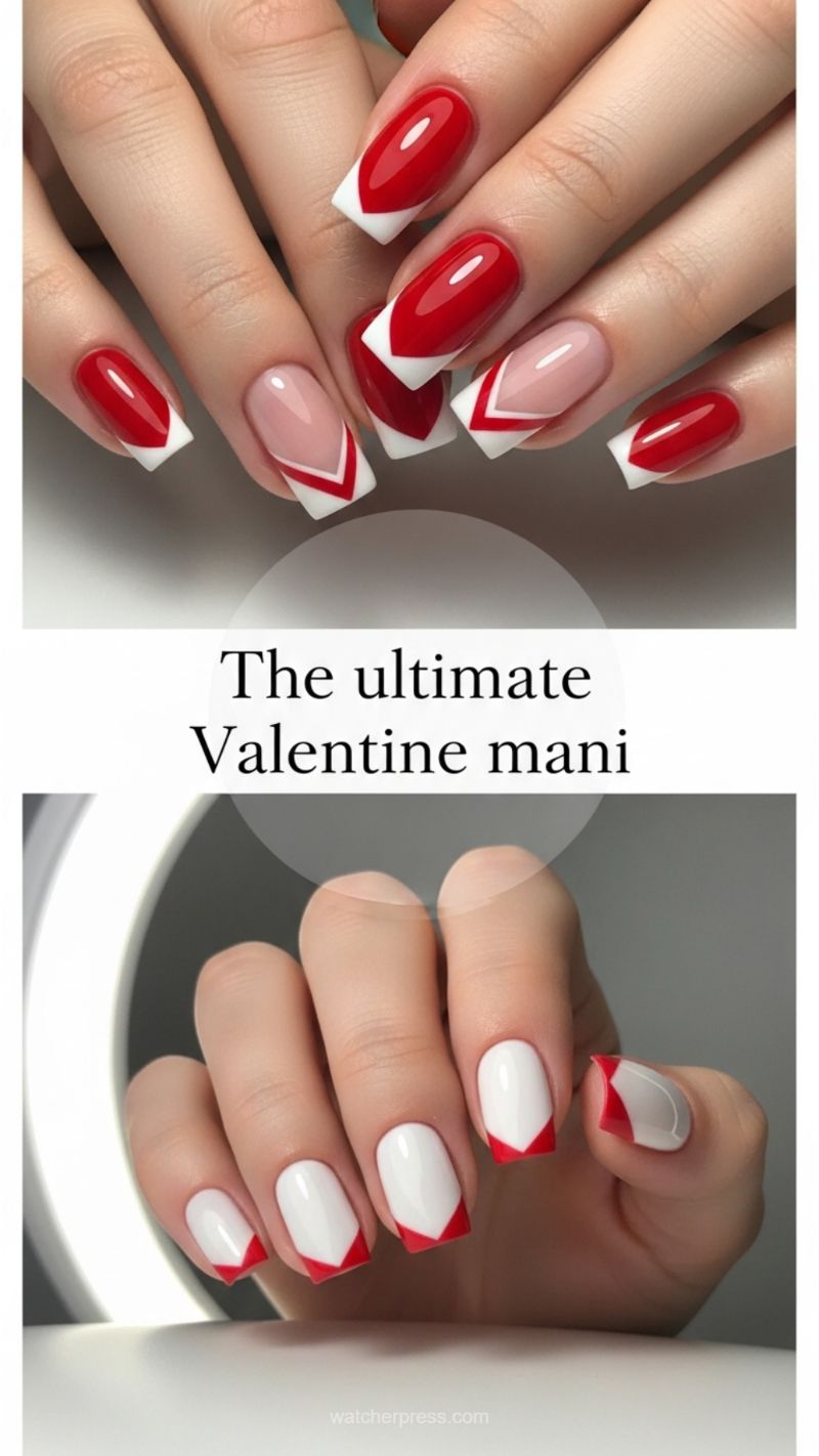 The Ultimate Valentine Mani: Sharp V-Tips