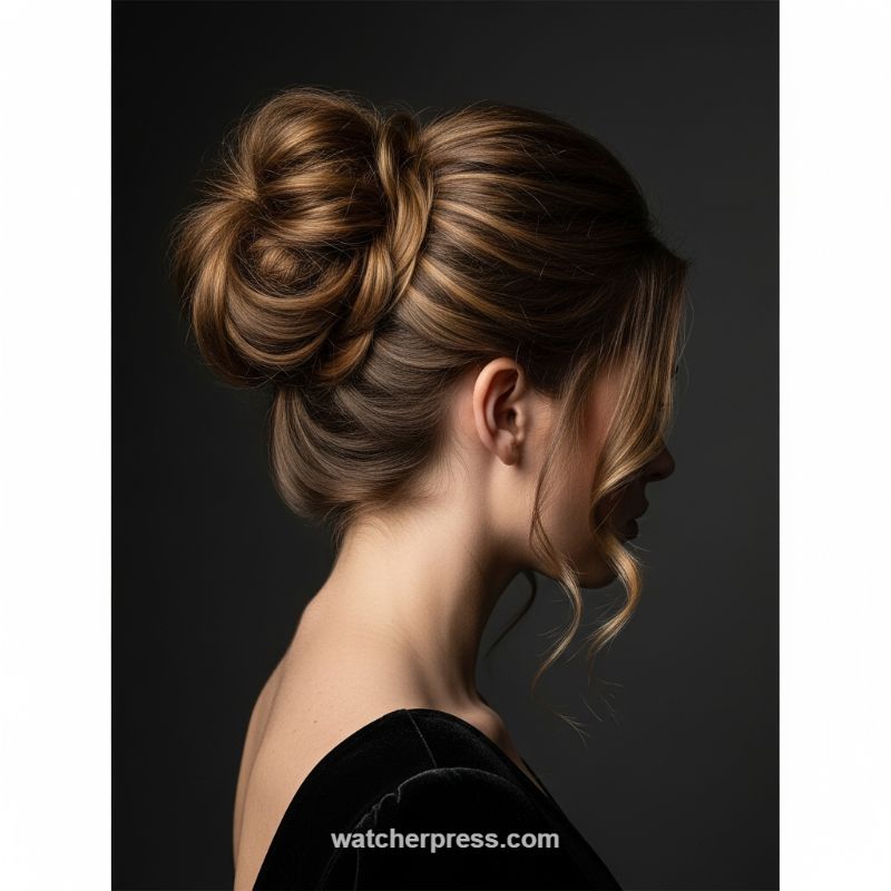 The Voluminous Braided Chignon: An Elevated Formal Updo