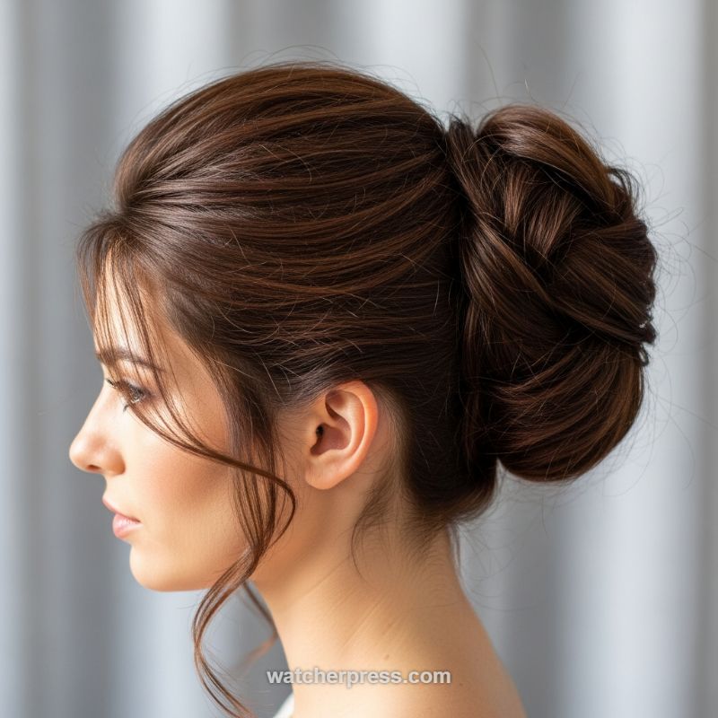 The Voluminous Classic Chignon with Soft Tendrils