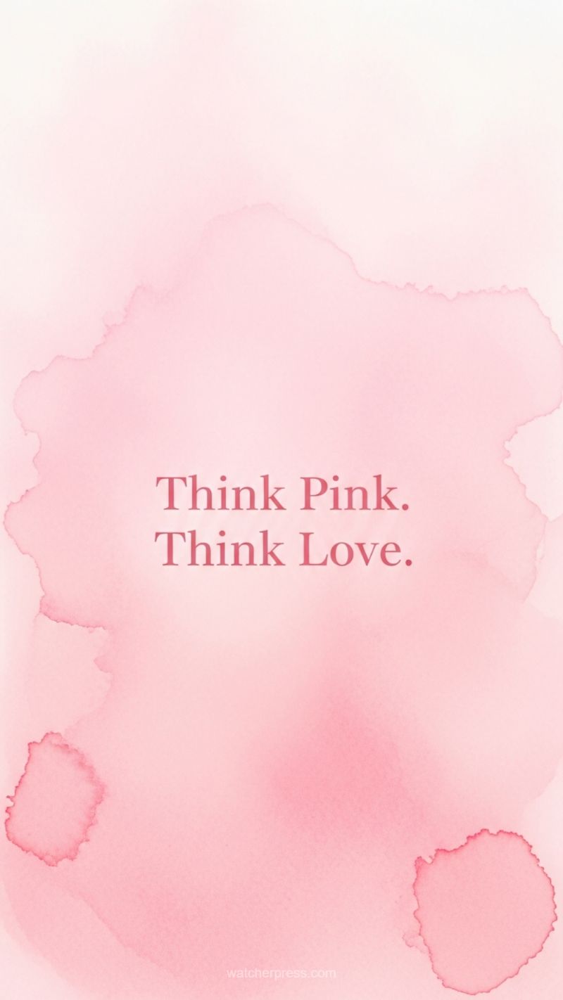 Think Pink. Think Love: Watercolor Simplicity