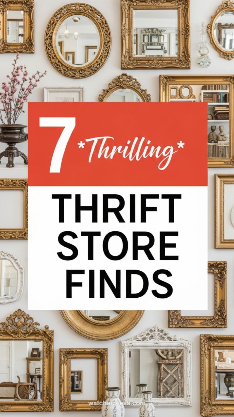 Thrilling Thrift Store Finds: The Gold Mirror Wall