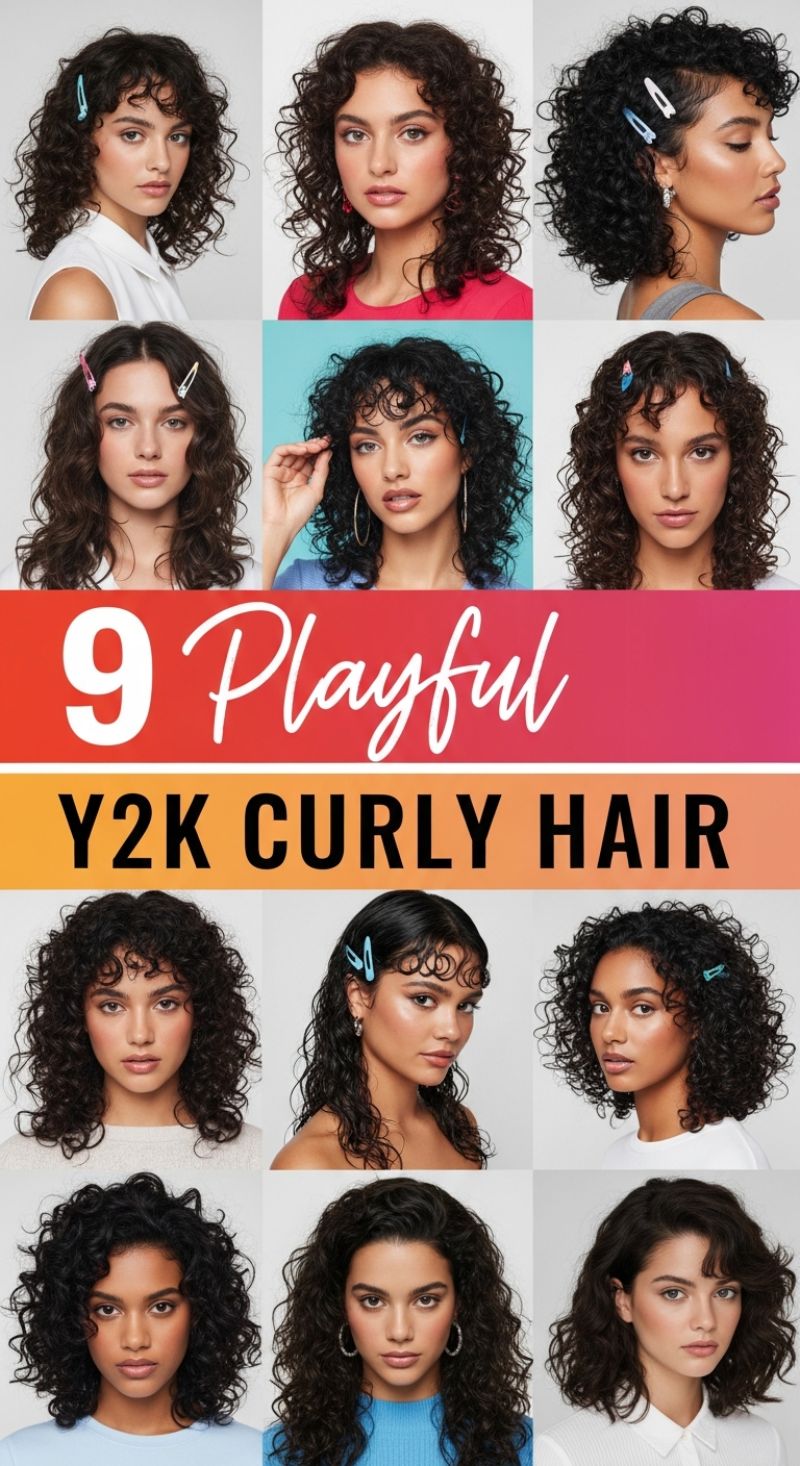 Throwback Fun: Playful Y2K Curly Hair