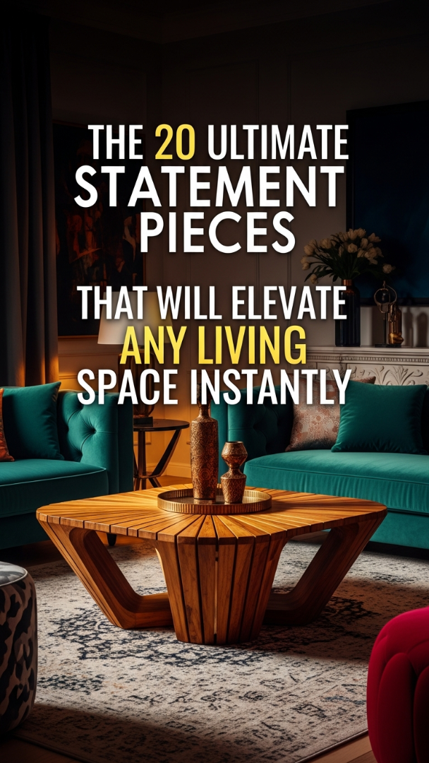 The 20 Ultimate Statement Pieces That Will Elevate Any Living Space Instantly