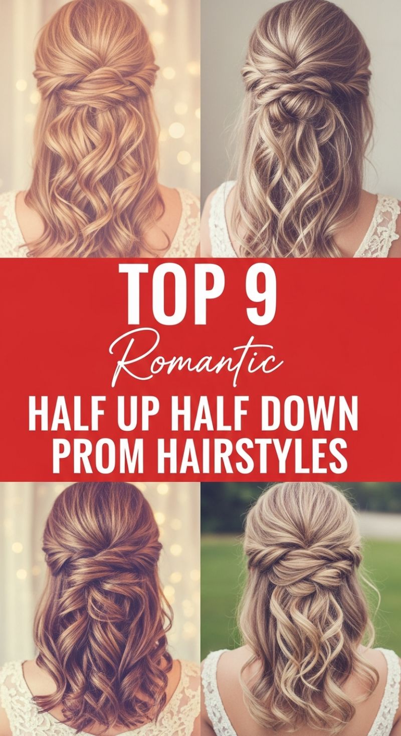 TOP 9 Romantic HALF UP HALF DOWN PROM HAIRSTYLES