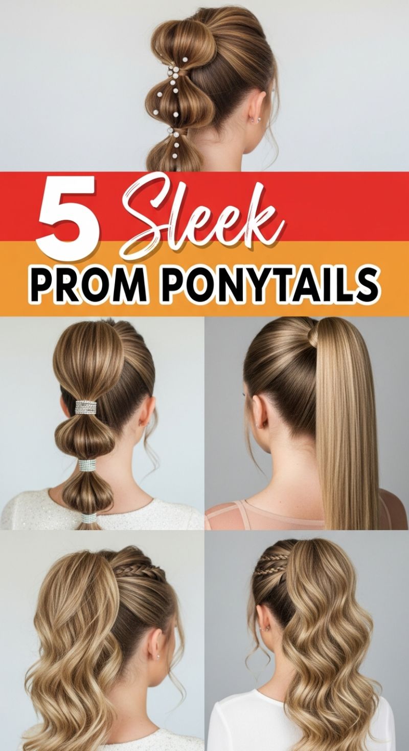 Trend 14: Sleek Prom Ponytails: Modern & Structured