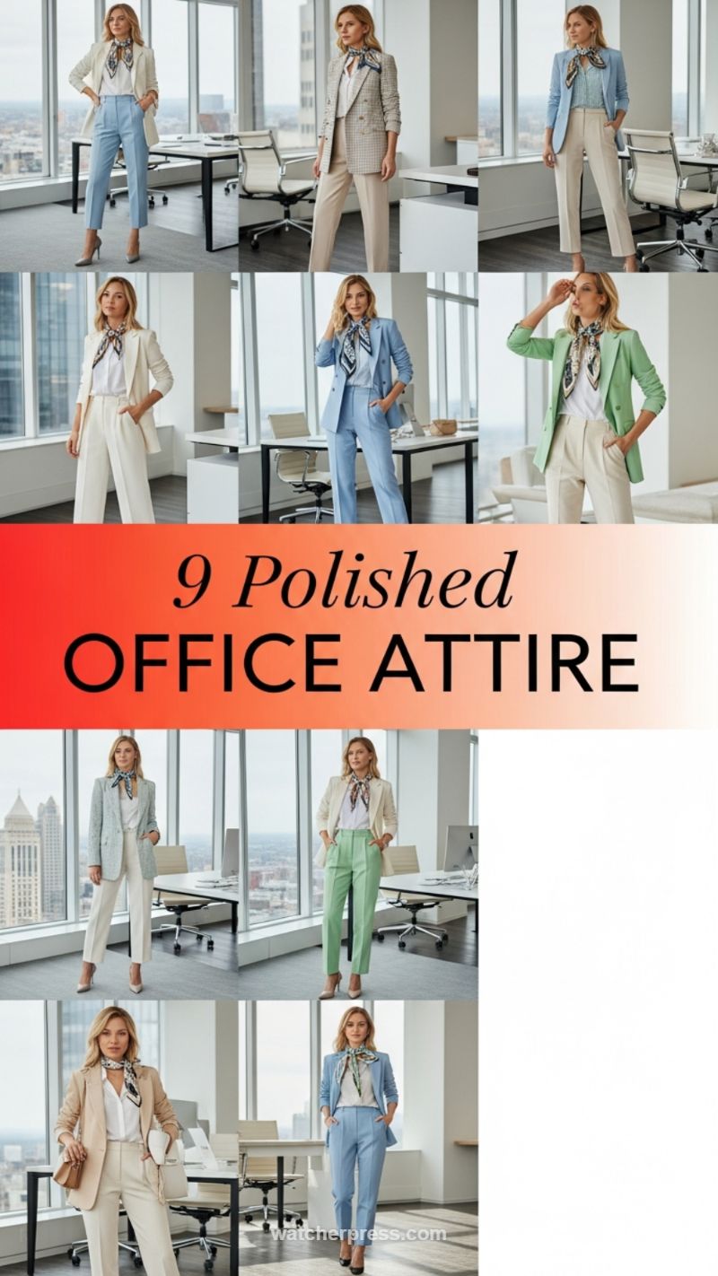 Trend 2: Polished Office Attire and Color Pops