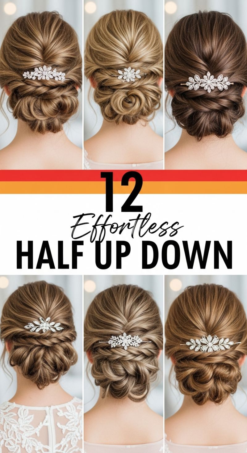 Trend 9: Effortless Half-Up Twists and Low Buns