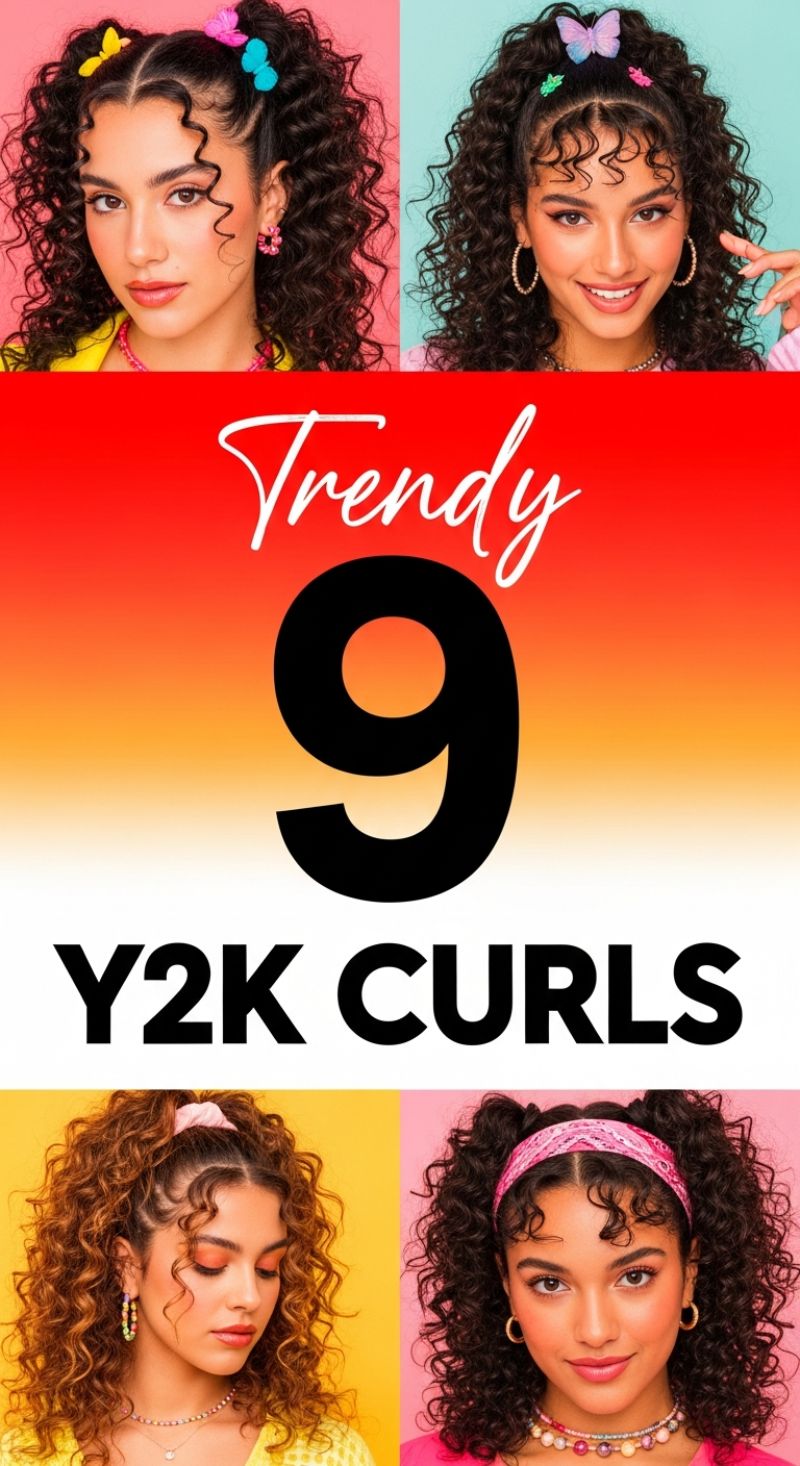 Trendy Y2K-Inspired Curly Prom Hair with Playful Accessories