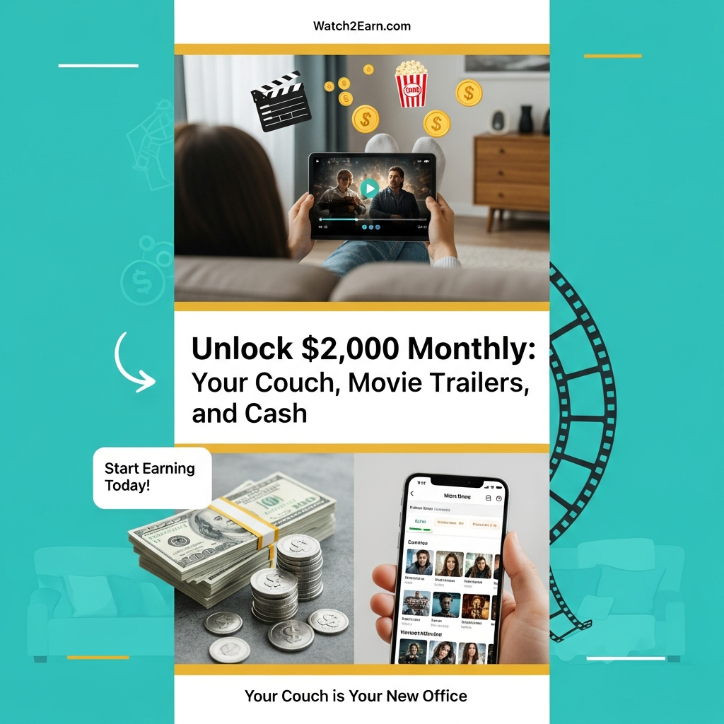 Unlock $2,000 Monthly: Your Couch, Movie Trailers, and Cash