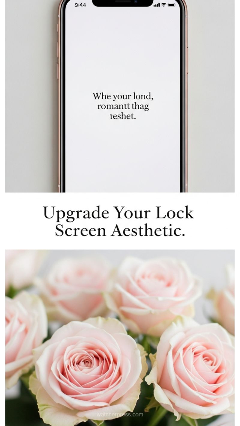 Upgrade Your Lock Screen Aesthetic: Soft Roses and Quotes