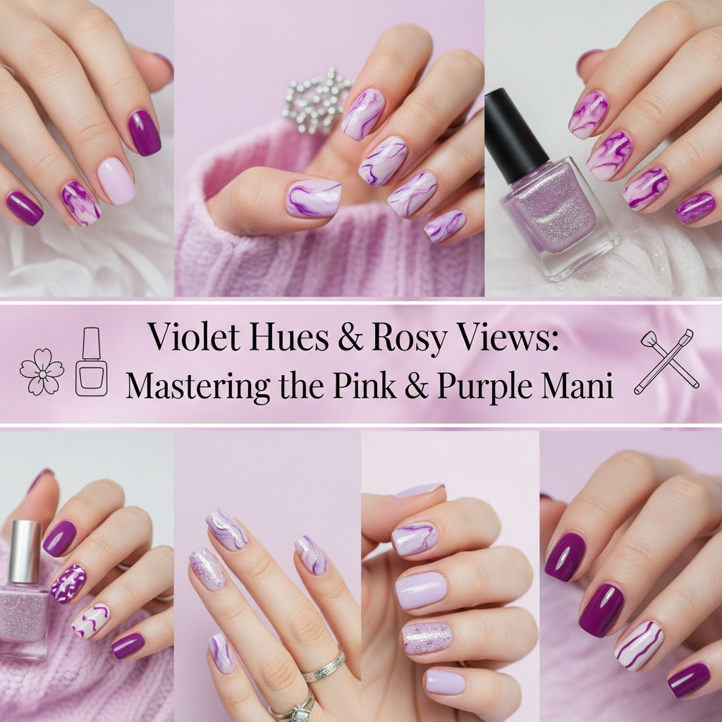 Violet Hues & Rosy Views: Mastering the Pink & Purple Mani