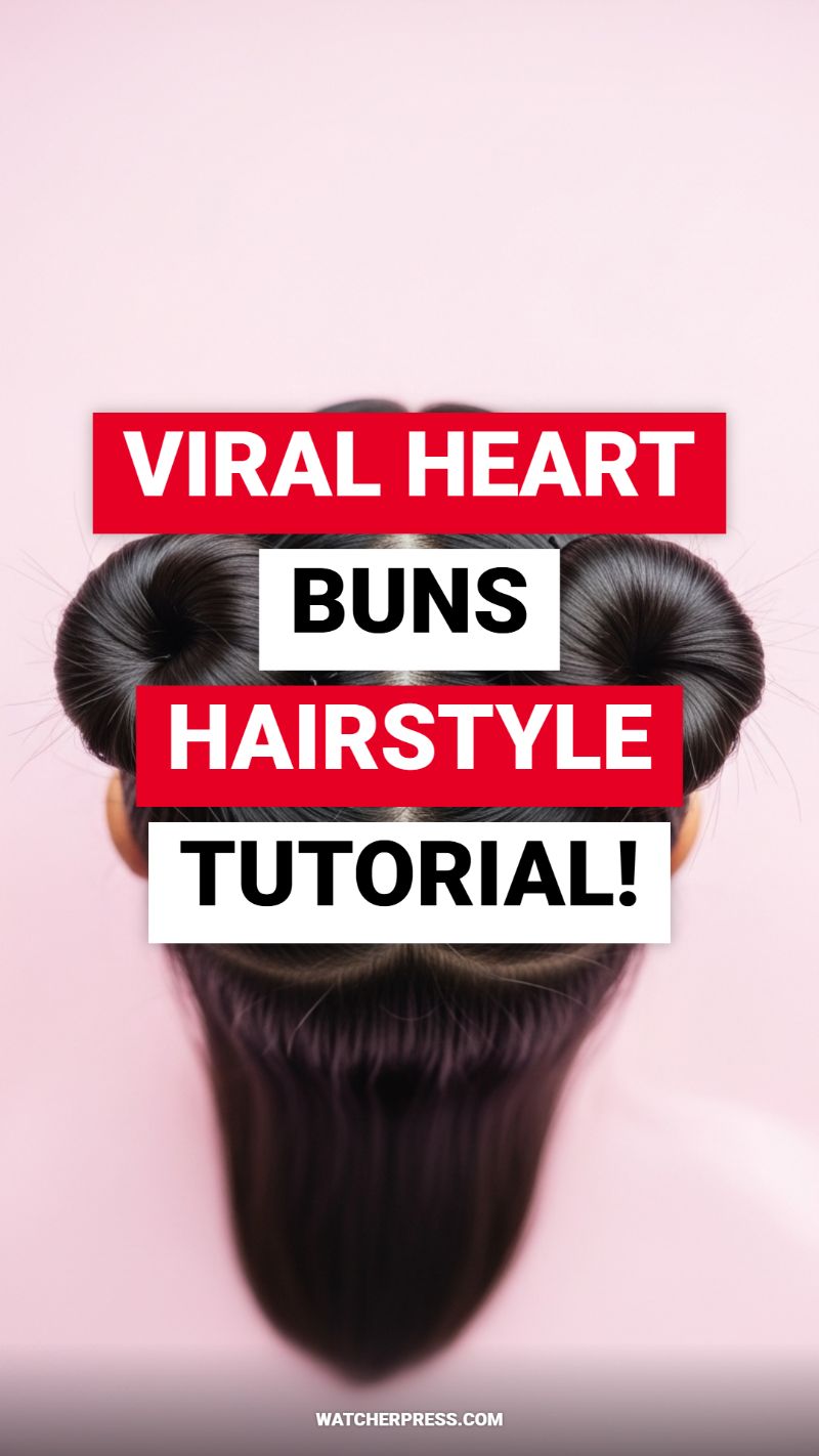 Viral Heart Buns Hairstyle Tutorial!